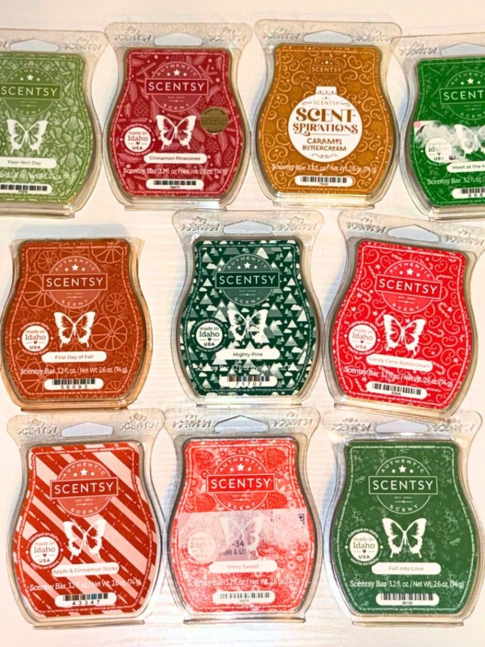 Lot of 10 Scentsy Bars - All Brand New - Fall & Christmas - Cinnamon Pinecones -